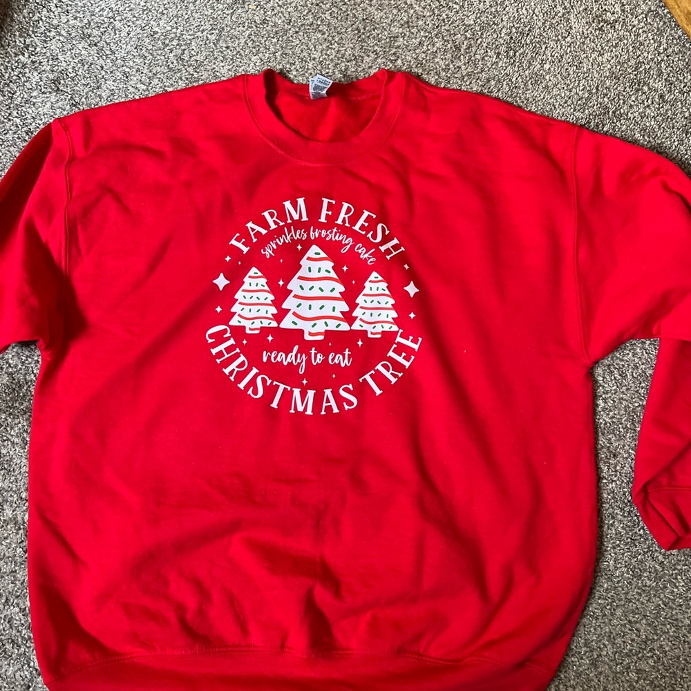 Red Christmas Tree Sweater